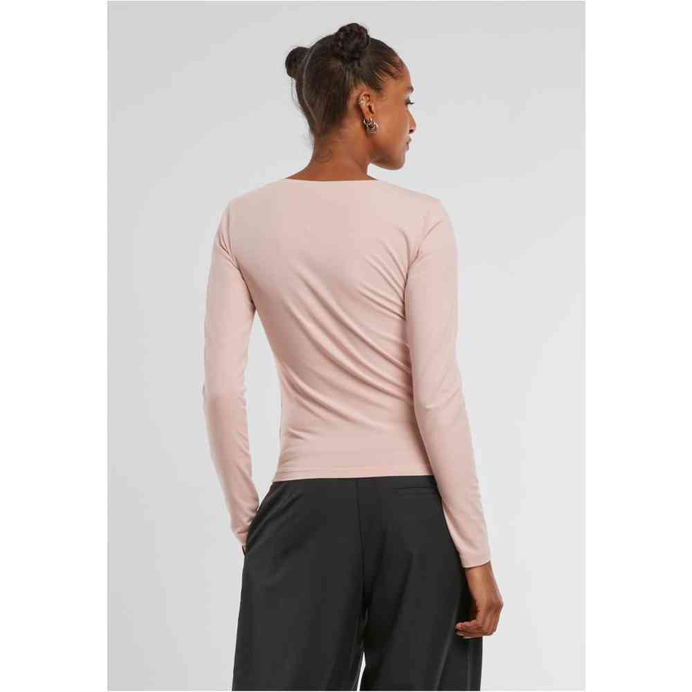 Urban Classics - Basic Super Slim Lange ärmel top - Rosa